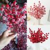10Pcs Snow Frosted Artificial Holly Berries DIY Christmas Tree Pendant  Wedding Decoration