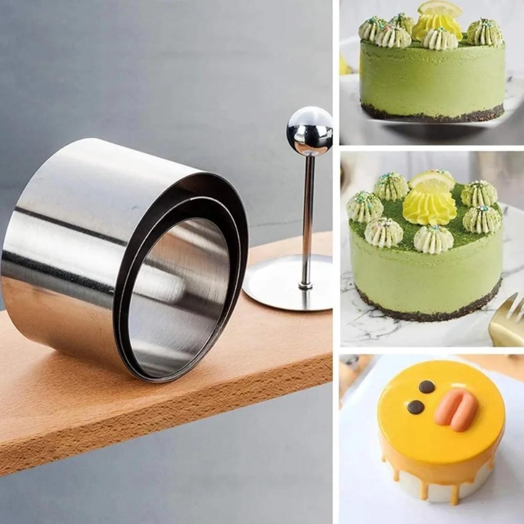 Round Cake Mousse Ring Stainless Steel Non Stick Easy to Demould Food Mold Versatile for Rice Ball Sushi Baking Kitchen Tool