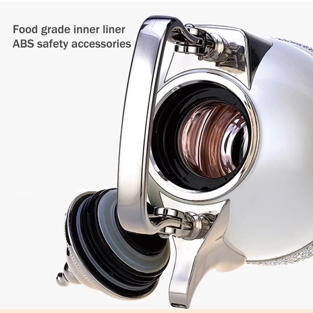 Middle Eastern Style Vacuum Flask, Fashionable Coffee Pot with Glass Liner, Office Household Hot Water Bottle, Thermo Jug, 1L