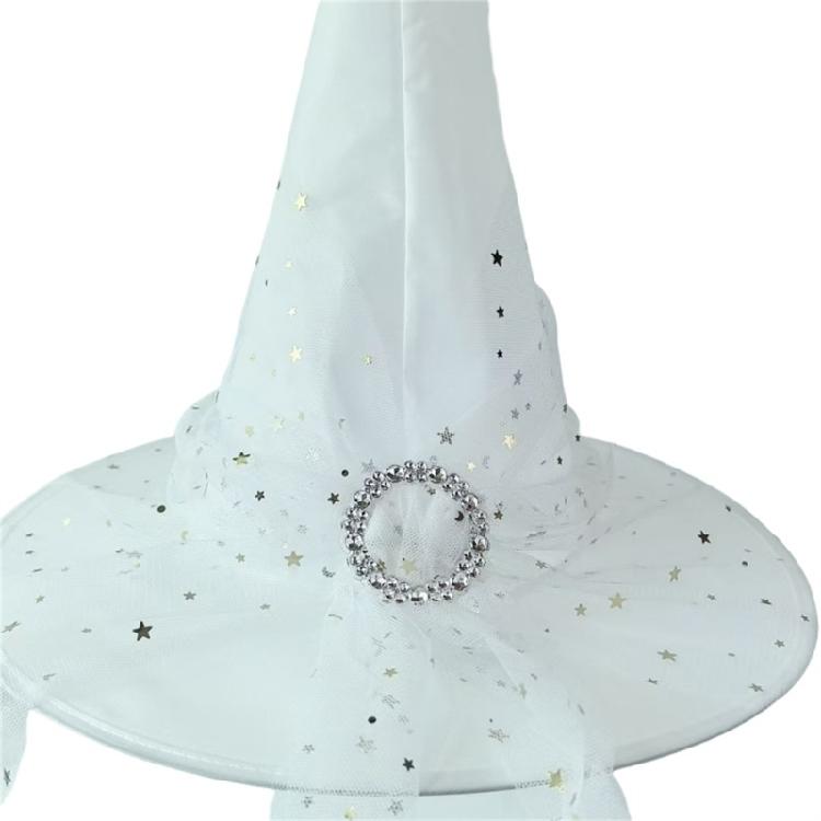 Durable Polyester Witch Hat For Halloween Celebrations Adjustable Comfortable Fit Lightweight Costume Accessory Kids Adults