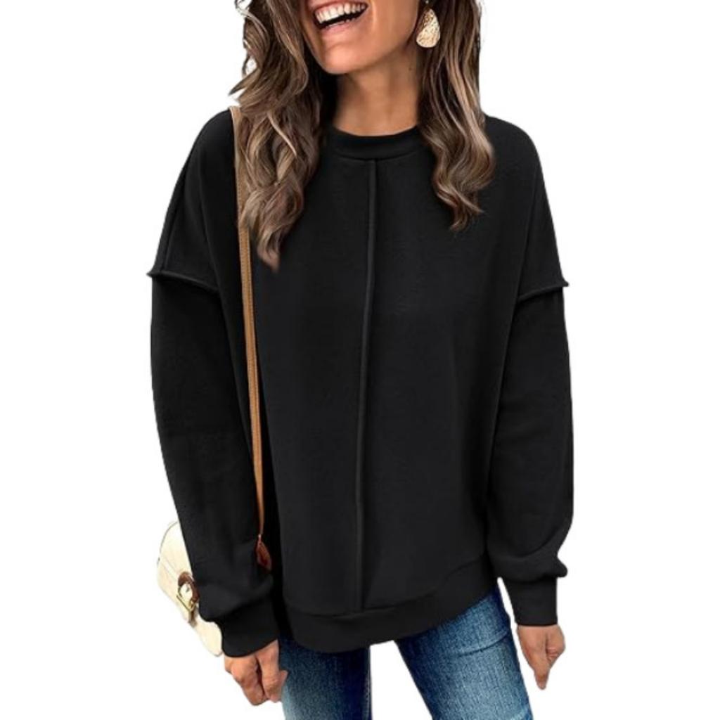 Fashion Loose Sports Crewneck Sweatshirt Casual Pullover Long Sleeve Crewneck Sweatshirt