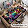 Decorative Artwork Theme Customized Mouse Pad Personalized Print Name Text Desk Mat For Home Office Table Decor
