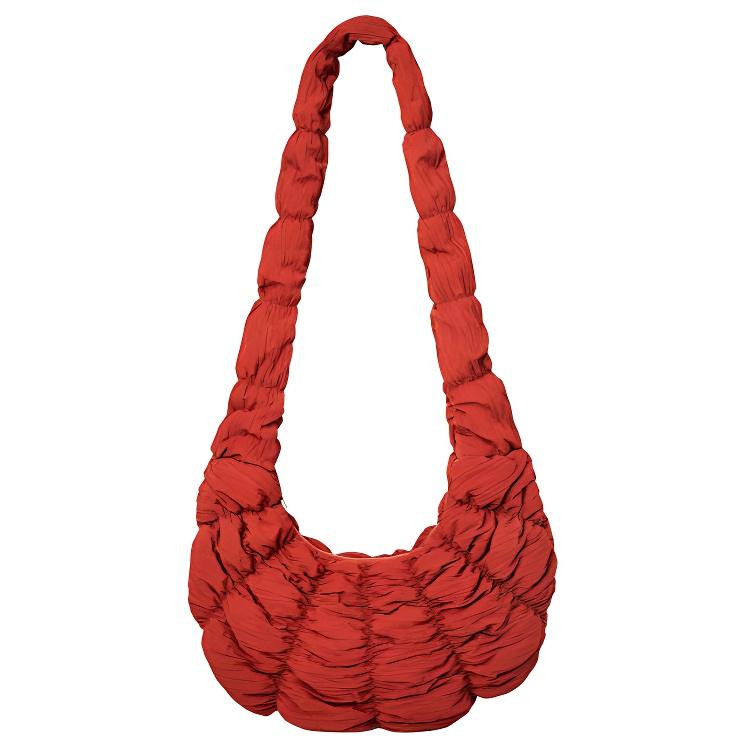 

Cos Ripple Quilted Texture Fashion Versatile Recycled Polyester Crossbody Shoulder Bag Women bags Red 1234770002 Red