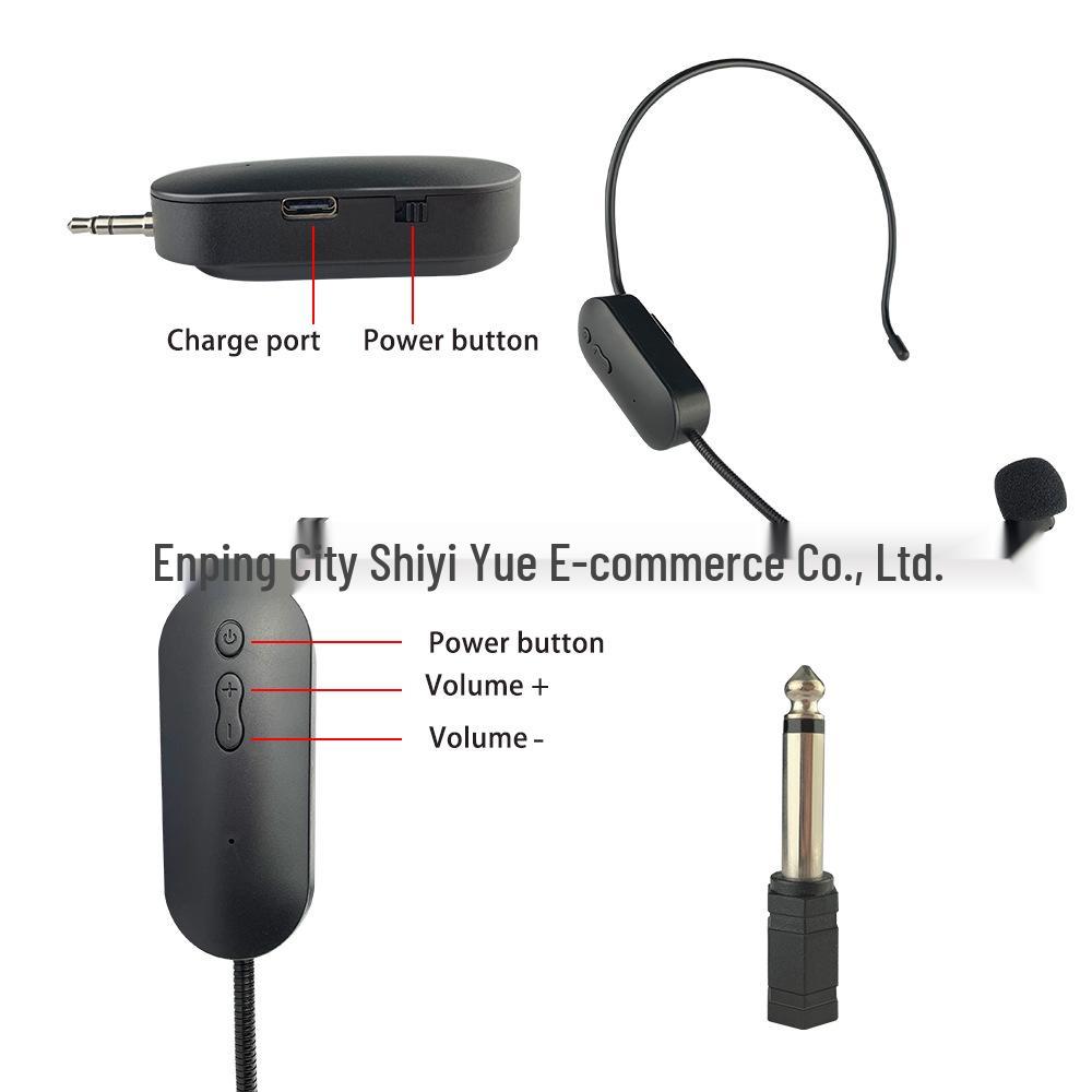 2.4G Wireless Mic & Amplifier: Bluetooth Headset for Teaching, Stage, Phone, Computer