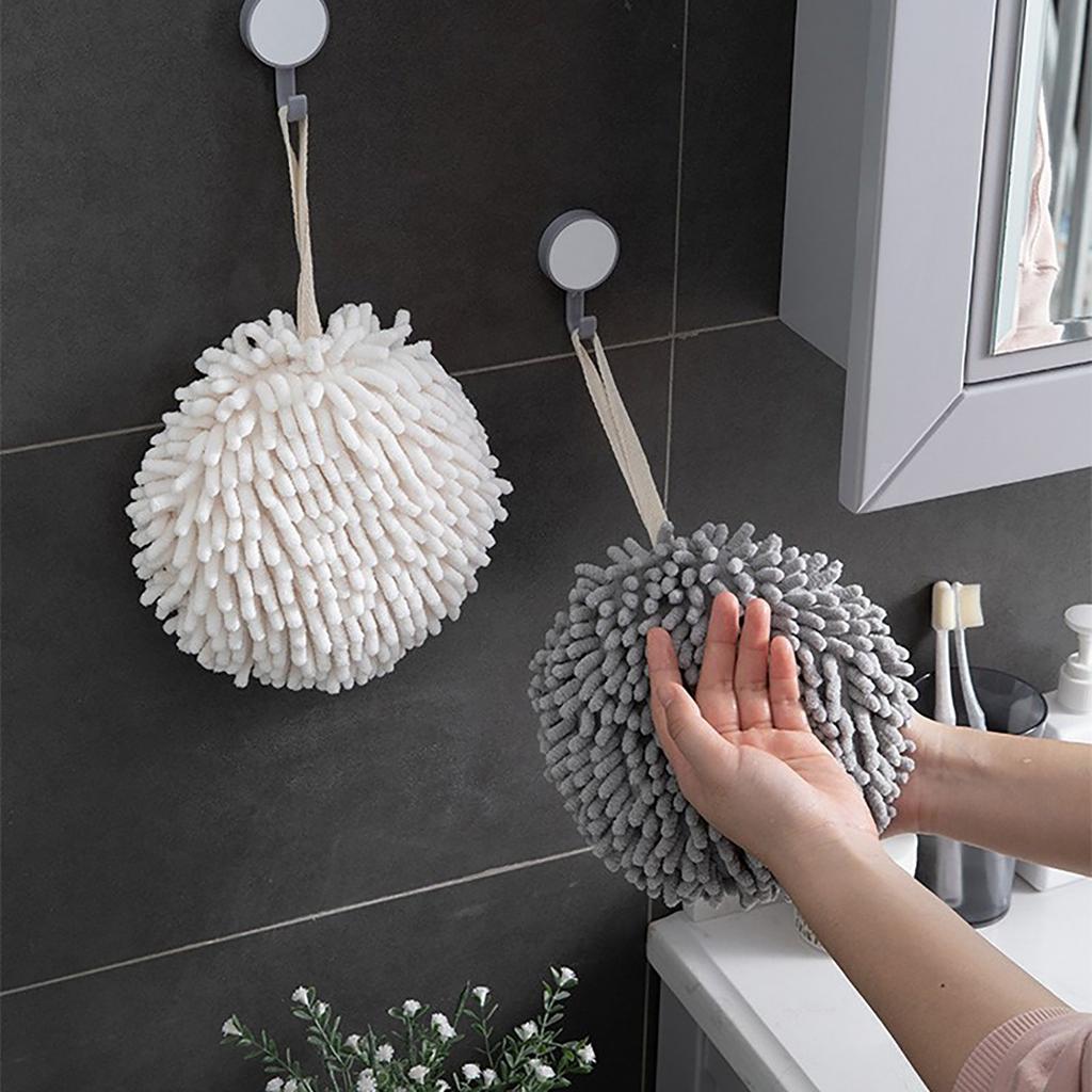 Hand Towel Ball Hanging Hand Towel Kitchen Thickened Absorbent Quick Dry Bathroom Cute Wipes With This Innovative Bathroom Decorative Towel