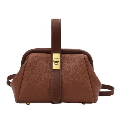 Borsa borsa da donna 2022 alla moda nuova borsa a mano con motivo a litchi a clip borsa a tracolla messenger versatile alla moda