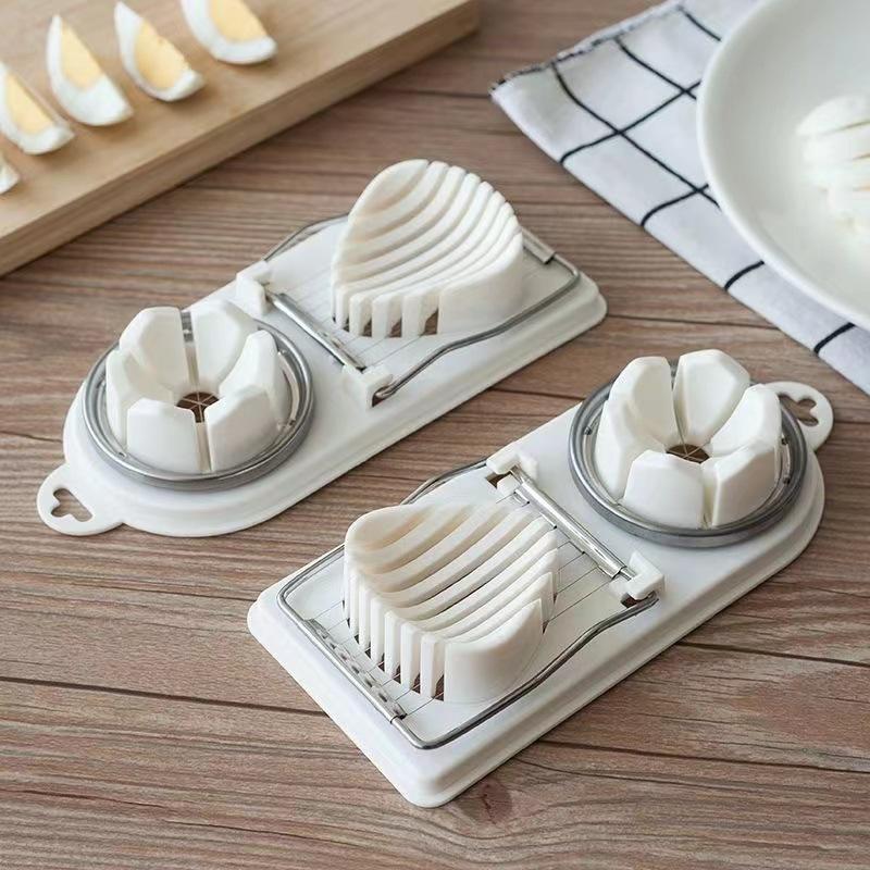 Multifunctional Egg Cutter Stainless Steel Egg Slicer Sectioner Cutter Mold Flower-Shape Luncheon Meat Cutter Kitchen Gadgets