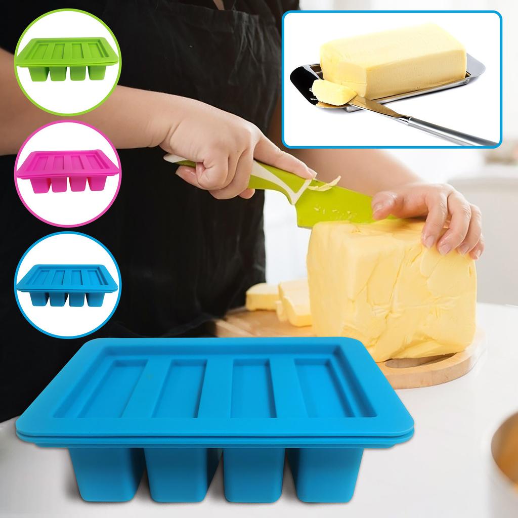 Butter  Tray with Lid Storage The Silicone Butter s with 4 Large Storage