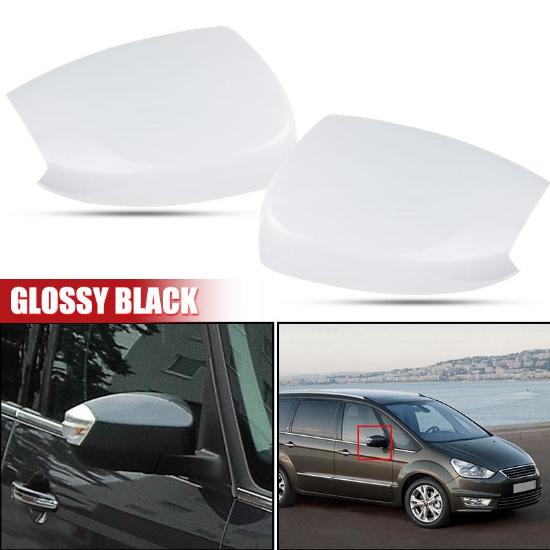 Glänzende Weiße/Glänzende Schwarze Rückspiegelabdeckung Für Ford S-MAX Galaxy S-Max 2006 2007 2008 2009 2010 2011-2015 KUGA/Escape 2008