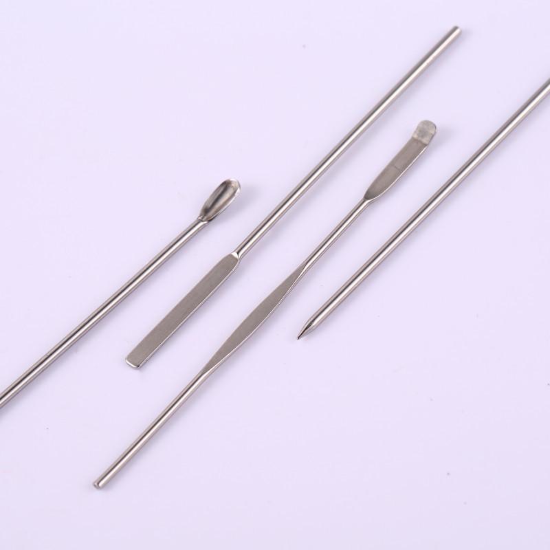 4Pcs Nail Art Stirring Rod Tool Stainless Steel Powder Liquid Gel Polish Spoon Spatula Foundation Mixing Tool