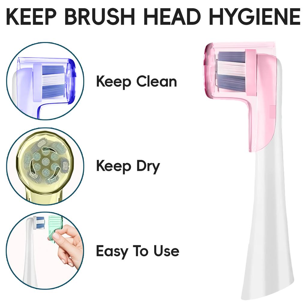 4x Compatible with Oral B iO Electric Toothbrush Heads Dustproof Covers, Protective Cover Caps for OralB Round Toothbrush Heads