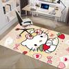 Office Rug Hello Kitty, Strawberry Anti-Slip Rug, Machine Washable for Living Room, Bedroom, Office, Multiple Sizes, Bedroom Mat, Decorative Mat, Dura