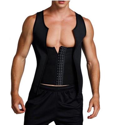 Men's Neoprene Shaping Vest with Waist Belt - Abdomen Control & Sweat-Wicking for Yoga and Sports