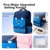 Deli Deli Academy Series Elementary School Simple And Stylish Backpack, Blue Bear, Grades 1-3