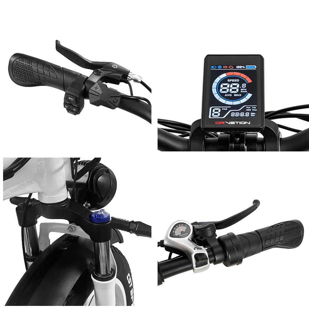 Drvetion CT20 20" Step-Through E-Bike 750W 48V10/15/20Ah City E-Bike, Foldable Design, Basket & Rear Rack for Daily Commuter & Outdoor Use