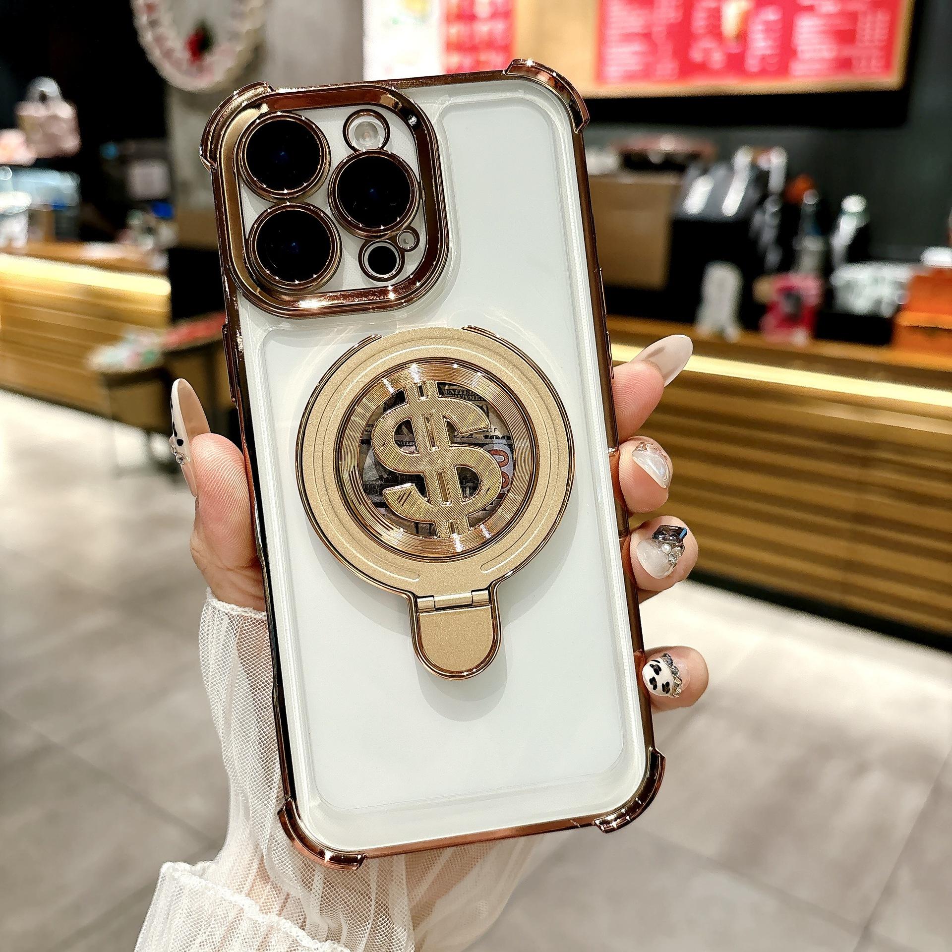 

Подходит для чехла для мобильного телефона iPhone16 16E Магнитный металлический кронштейн Apple 15promax Четырехугольная подушка безопасности Противоударный чехол iPhoneXSmax