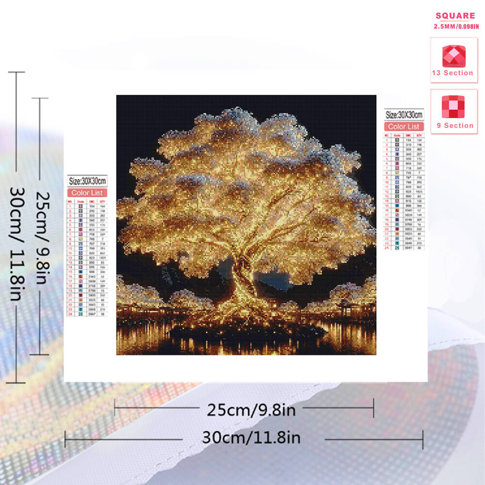 Diamond Mosaic Fantasy Tree DIYlikes Picture Rhinestones Diamond Painting Cross Stitch Kit New Arrival Wall Decoration