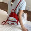 Cute Plaid Backpack Women's New Niche Design Travel Bag College Style School Bag Tide