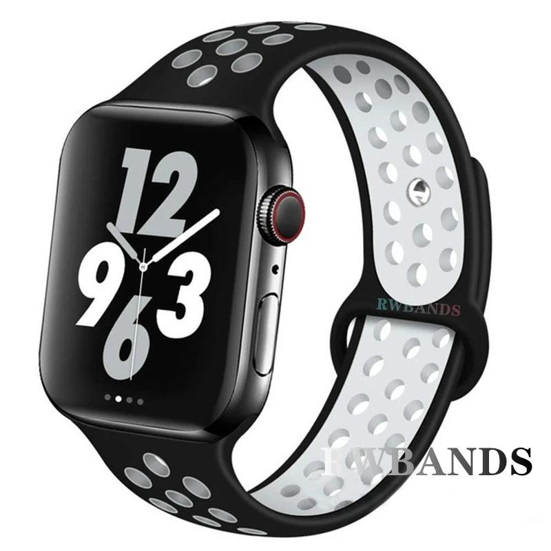 Sport Strap for Apple Watch Band 46mm 44mm 40mm 42-38-41mm 45mm Breathable Bracelet iWatch Series 10 9 8 7 6 SE 5 3 Ultra 2 49mm