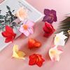 10-Pack Artificial Plumeria Flowers, Fake Silk Heads Flower Hawaiian Plumeria Petal for DIY Crafts/Dress/Wedding/Party Decoration [Champagne+Red,