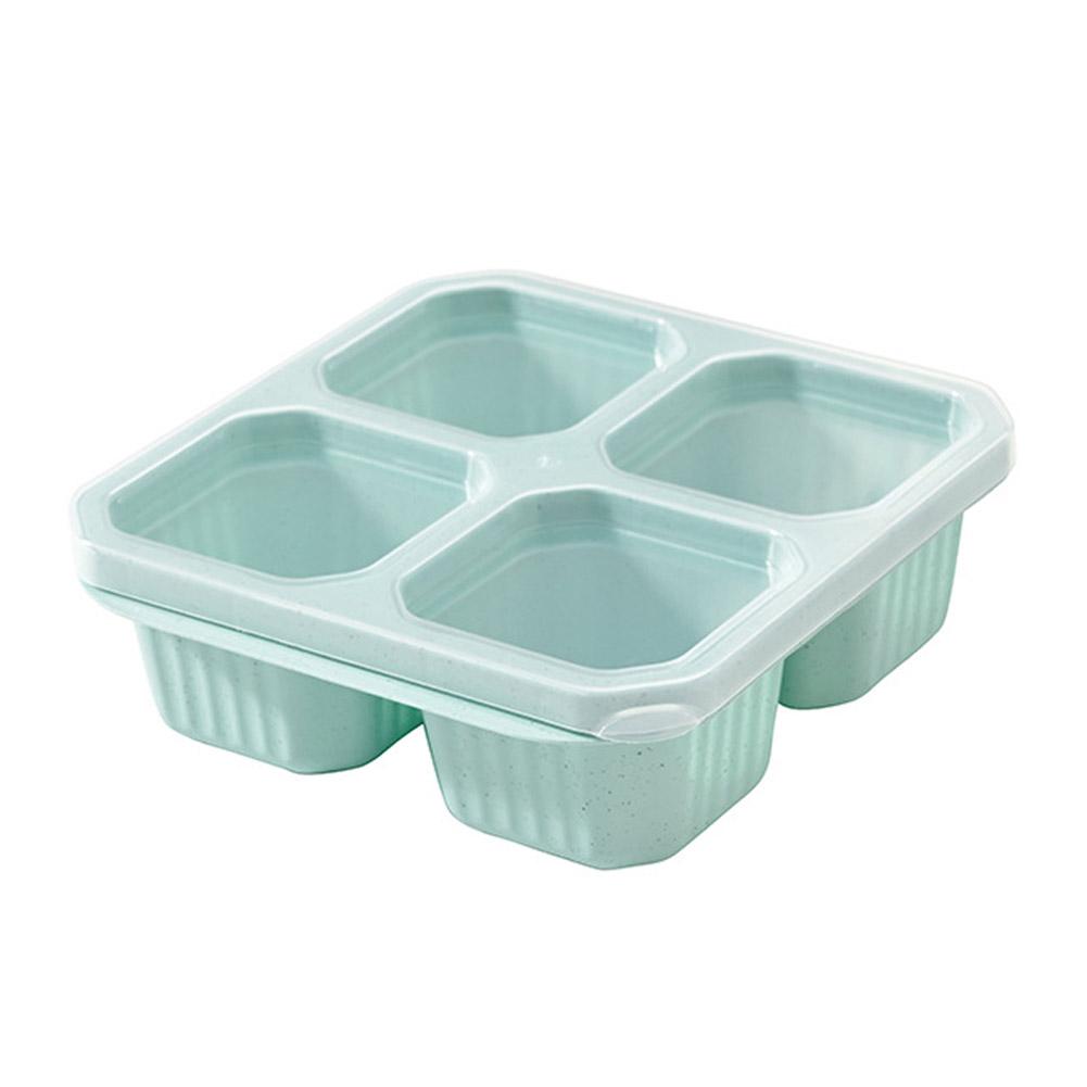 4 Recipientes de lanche de grade Recipientes de preparação de refeição reutilizáveis Recipientes de almoço portáteis para crianças e adultos Garrafas de armazenamento de lanches domésticos Utensílio de cozinha