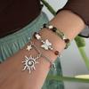 Multi-Layer Ethnic Style Bracelet Spiral Design Gravel Woven Bangle  Jewelry