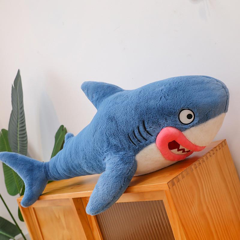 Cute Funny Red Lip Shark Plush Toy Cartoon Doll Girl Pillow Children's Gift