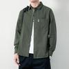 Pure Cotton Long-sleeved Shirt Men's New Casual American Loose Work Shirt Jacket