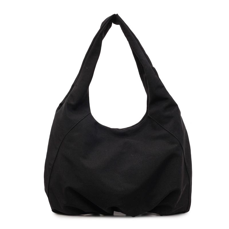 

Сумка с плиссировкой Женская сумка через плечо Большая вместимость Ежедневная сумка-тоут чёрный