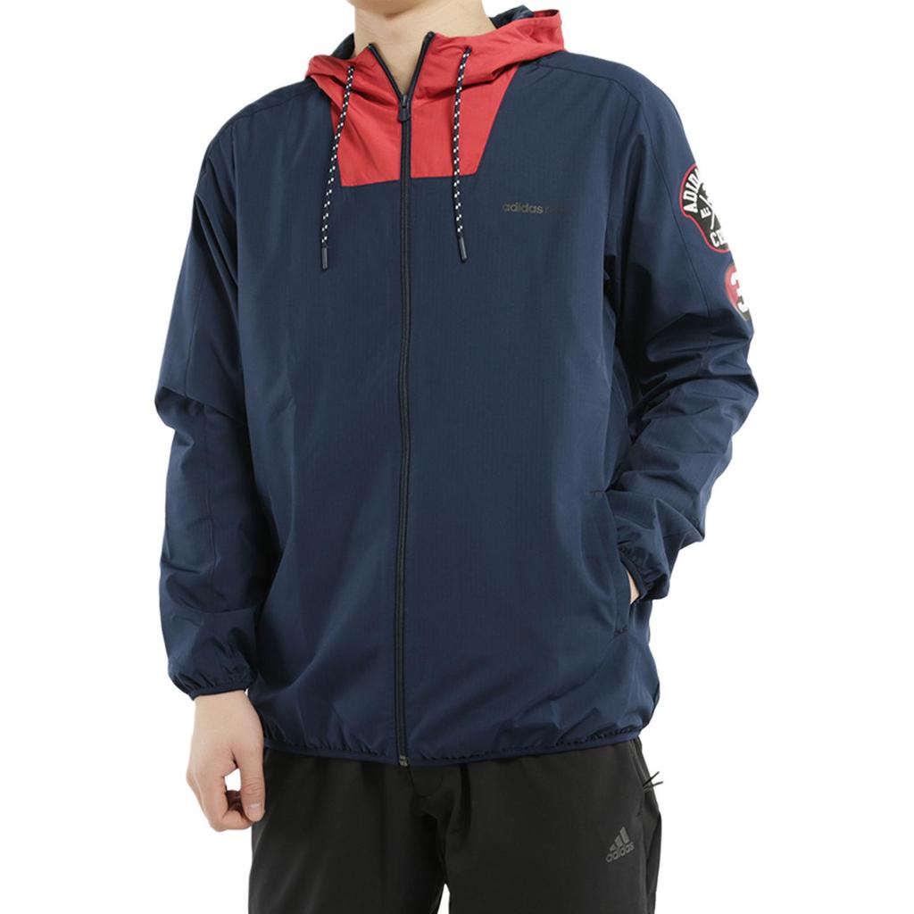 Adidas Chaqueta Casual de Manga Larga con Capucha y Cremallera Neo Sports para Hombre Chaquetas Azul Marino FK5815