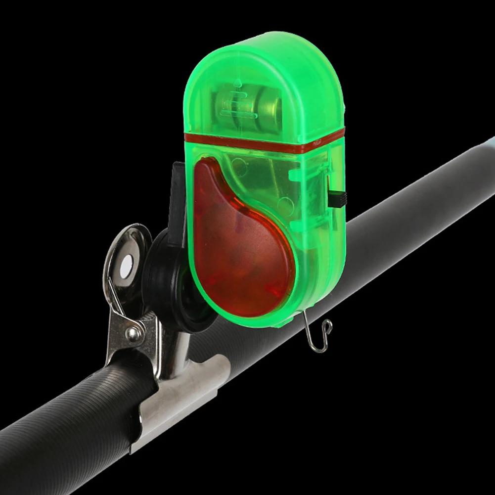 1/2 STÜCK Bissanzeiger Hochsensibler Angelalarm Tonklingel LED-Lichtanzeige Clip-on Angelruten Summer Angelzubehör