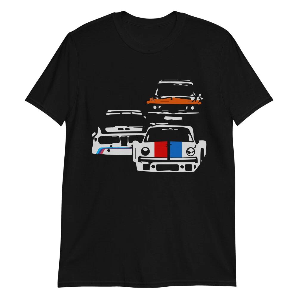 

Vintage Racing IMSA GT Race Cars Short-Sleeve 100% Cotton T-shirt Mens Tees Top S