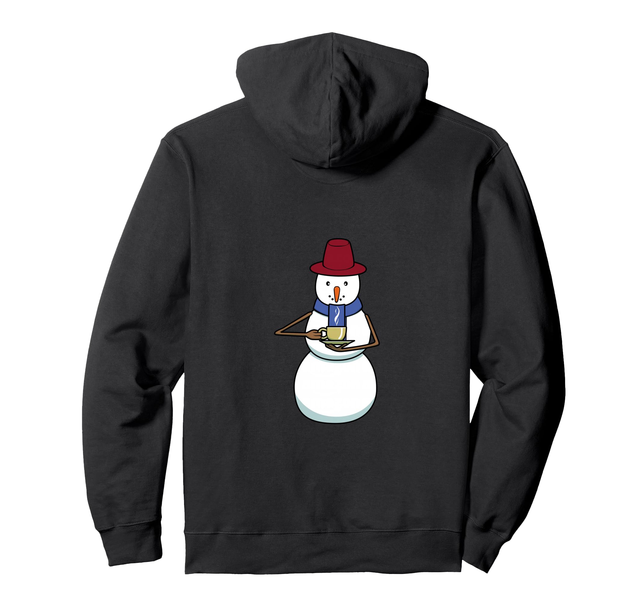 

Funny snowman coffee design hoodie чёрный