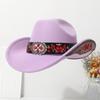 Vintage Wide-Brimmed Western Children's Cowboy Hat, Retro Ethnic Style Tibetan Fedora, European and American Jazz Hat