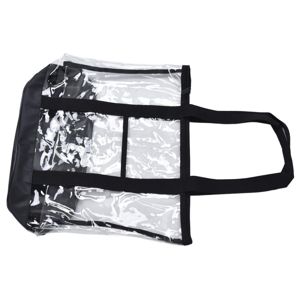Transparent Beach Bag Waterproof PVC Clear Tote Bag with Zipper Closure for Pool Camping Picnic Gym
