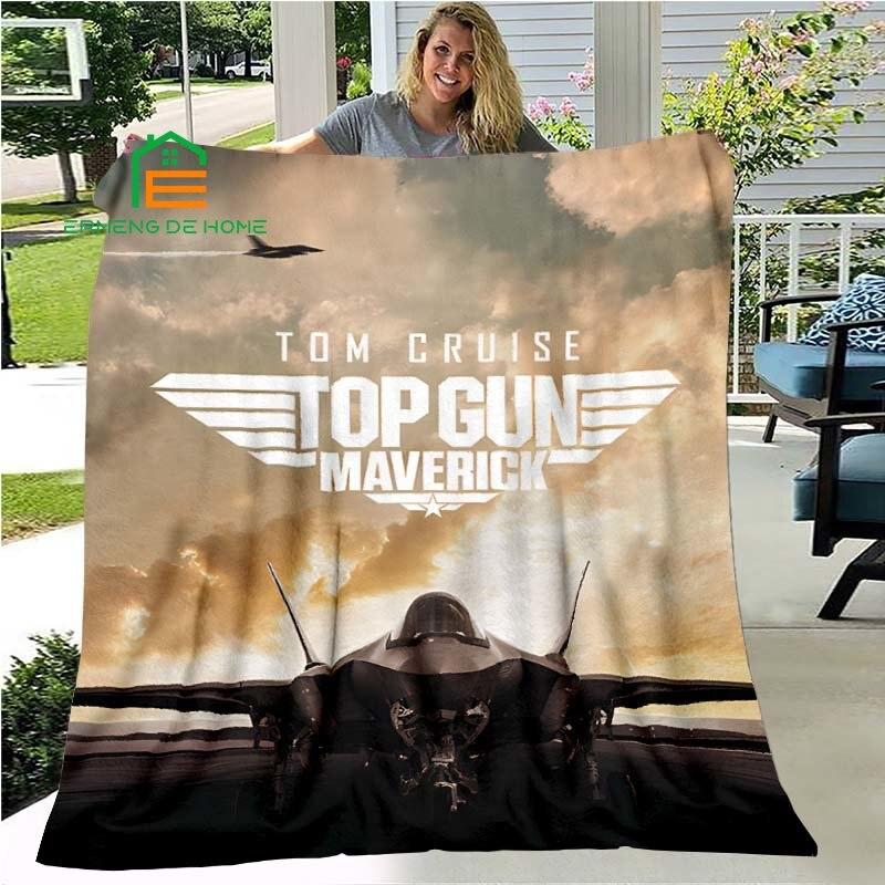 3D Printing Top Gun Blanket for Home, Picnic, Travel, Plane, Office and For Adults, Kids, Elderly 5 Sizes