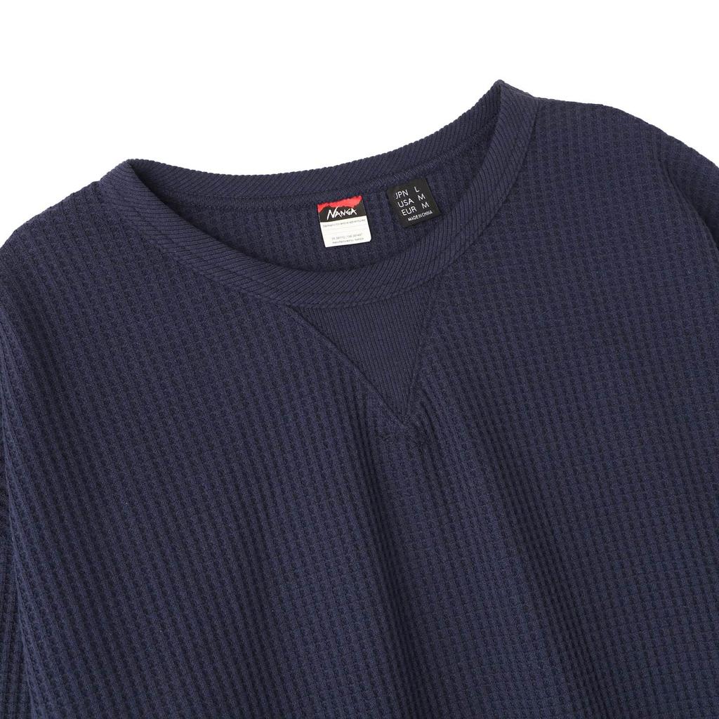 ECO HYBRID WAFFLE Hybrid Waffle Long Sleeve Tee [NANGA] L/S TEE/Eco NW2311-1G218 (XL, BLK)
