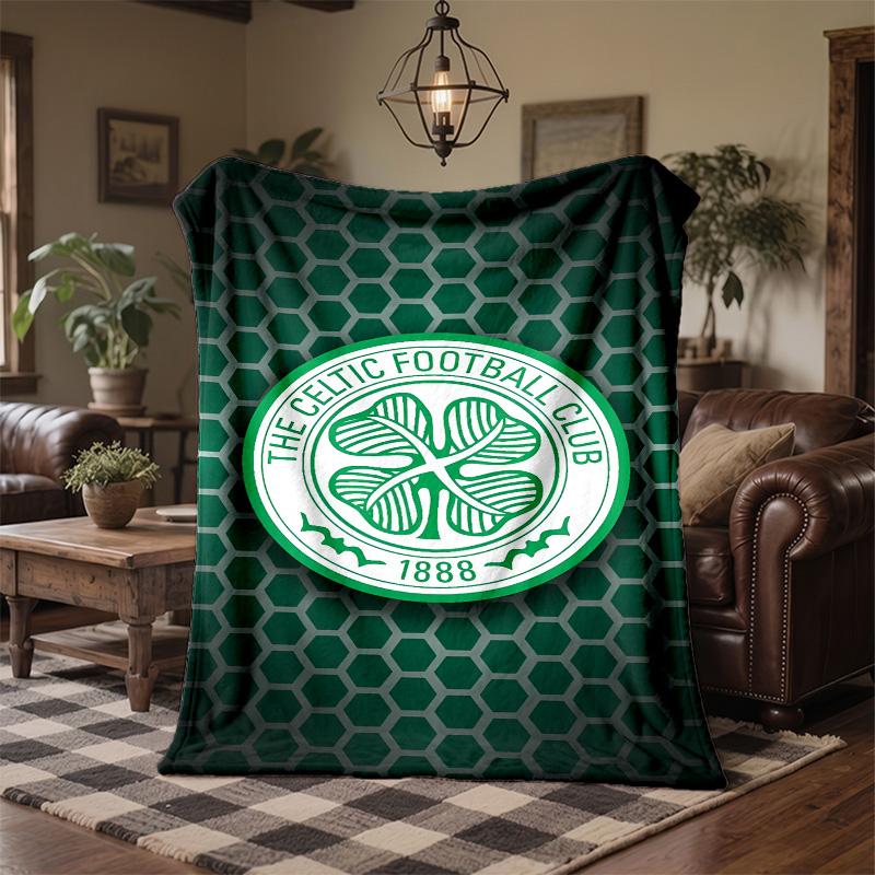 Celtic FC Print Flannel Blanket Soft Warm Sofa Bed Throw Blanket For Home Office Bedroom