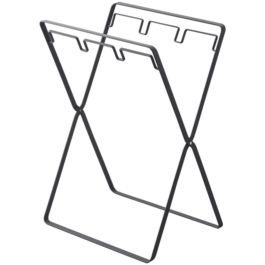 Yamazaki Jitsugyo 5715 Plastic Bags 3 Rows 45L Garbage Bag Stand Black W38XD29XH54cm Tower Separation Trash Can Plastic Bag Stand 5715 & Approx. (When