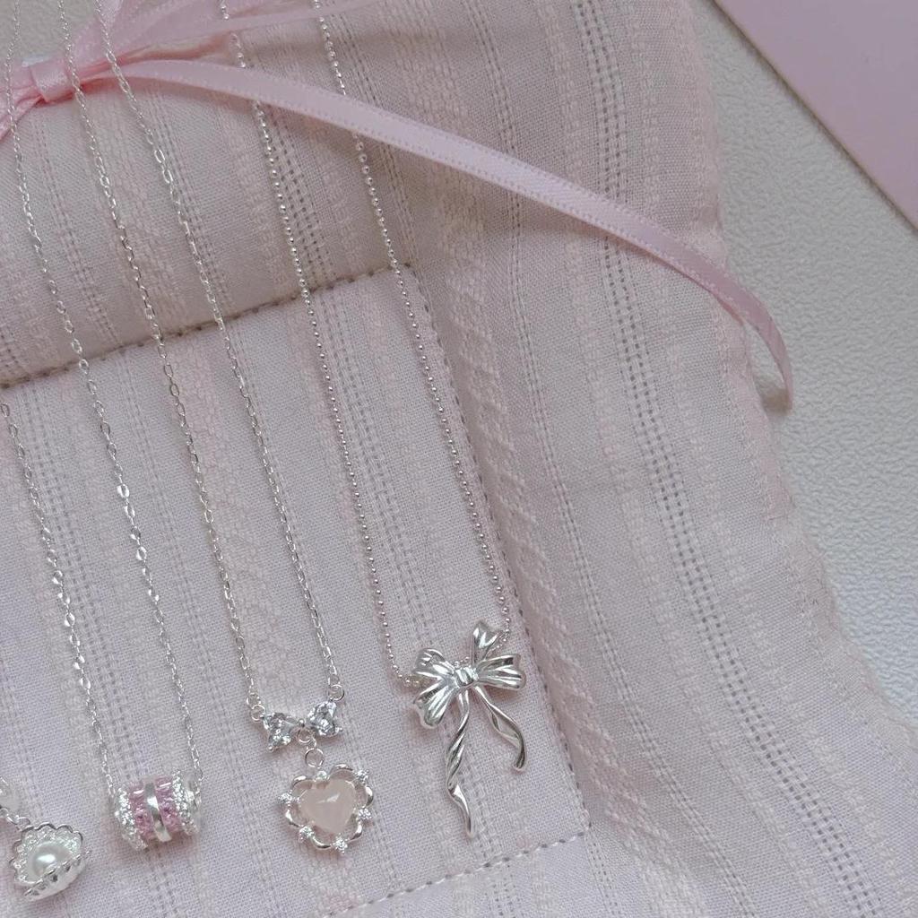Elegant Heart Bow Pearl Necklace for Women - Non-fading, High-End, Versatile, New Style