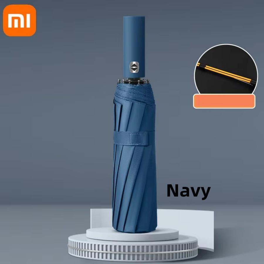 

Усиленный автоматический складной зонт, 24 спицы, ветроустойчивый, 106 см, большой зонт с телескопической ручкой, ветро- и водонепроницаемый Navy