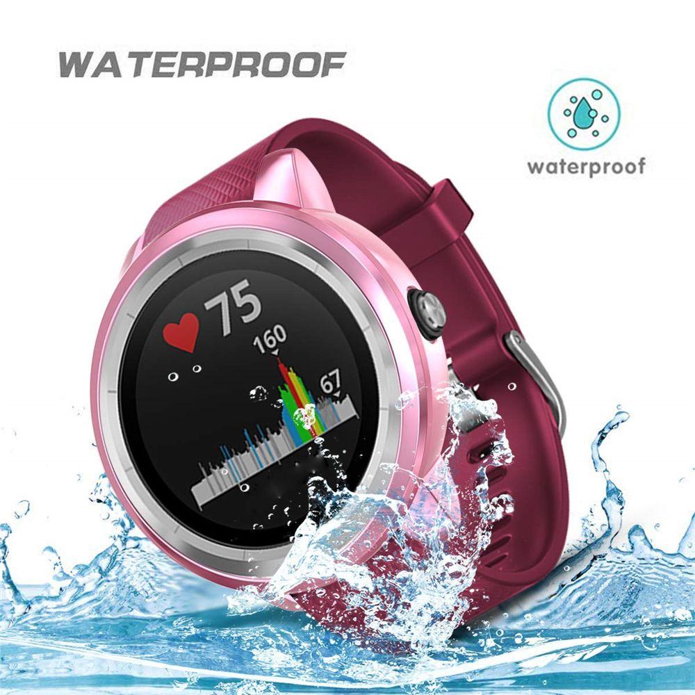 Anti Scratch Shockproof Electroplated Silicone Shell TPU Watch Case Protective Cover Frame Bumper