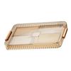 Large Capacity Water Drainage Tea Tray Plastic Material Tea Cup Drain Tray  Home Living Room