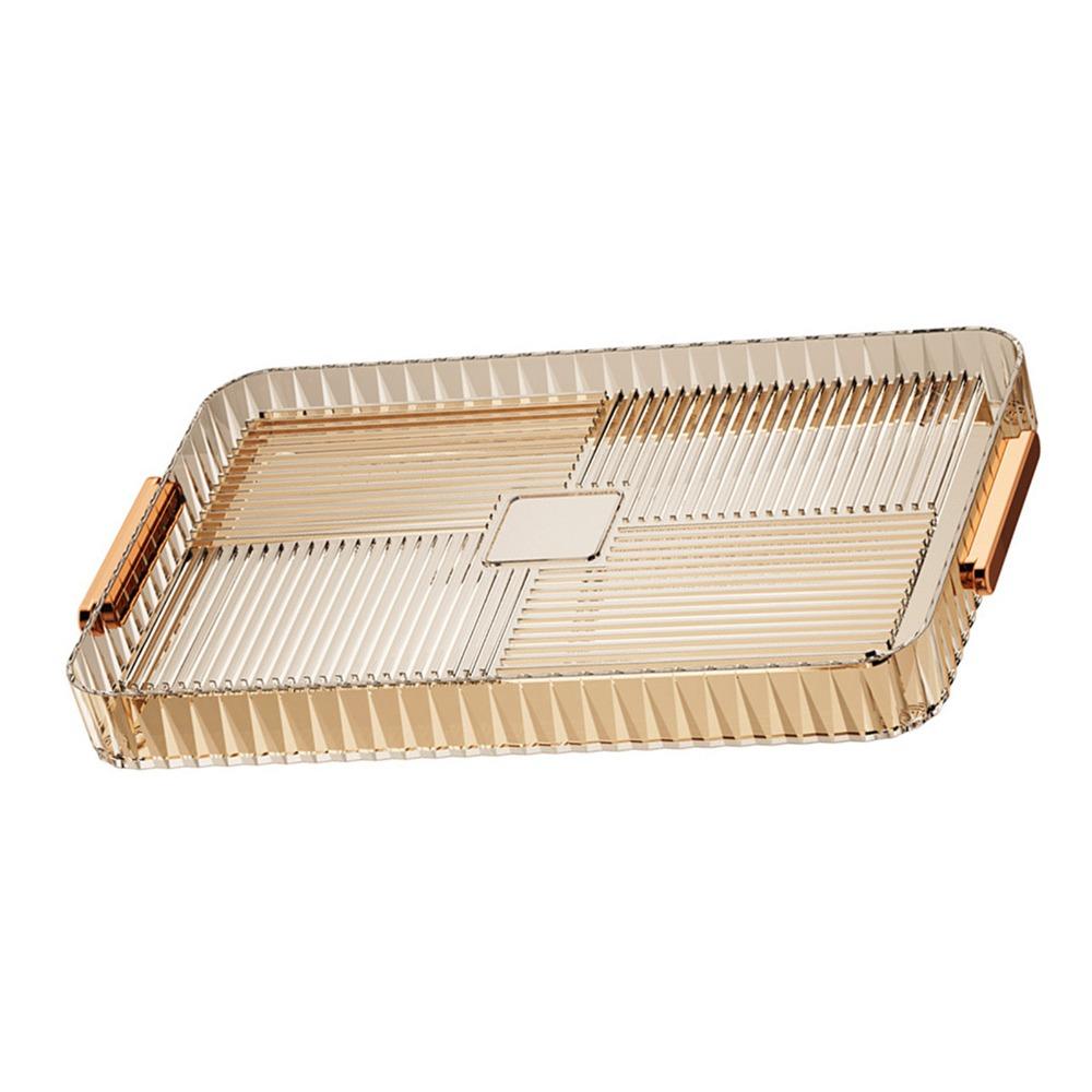 Large Capacity Water Drainage Tea Tray Plastic Material Tea Cup Drain Tray  Home Living Room