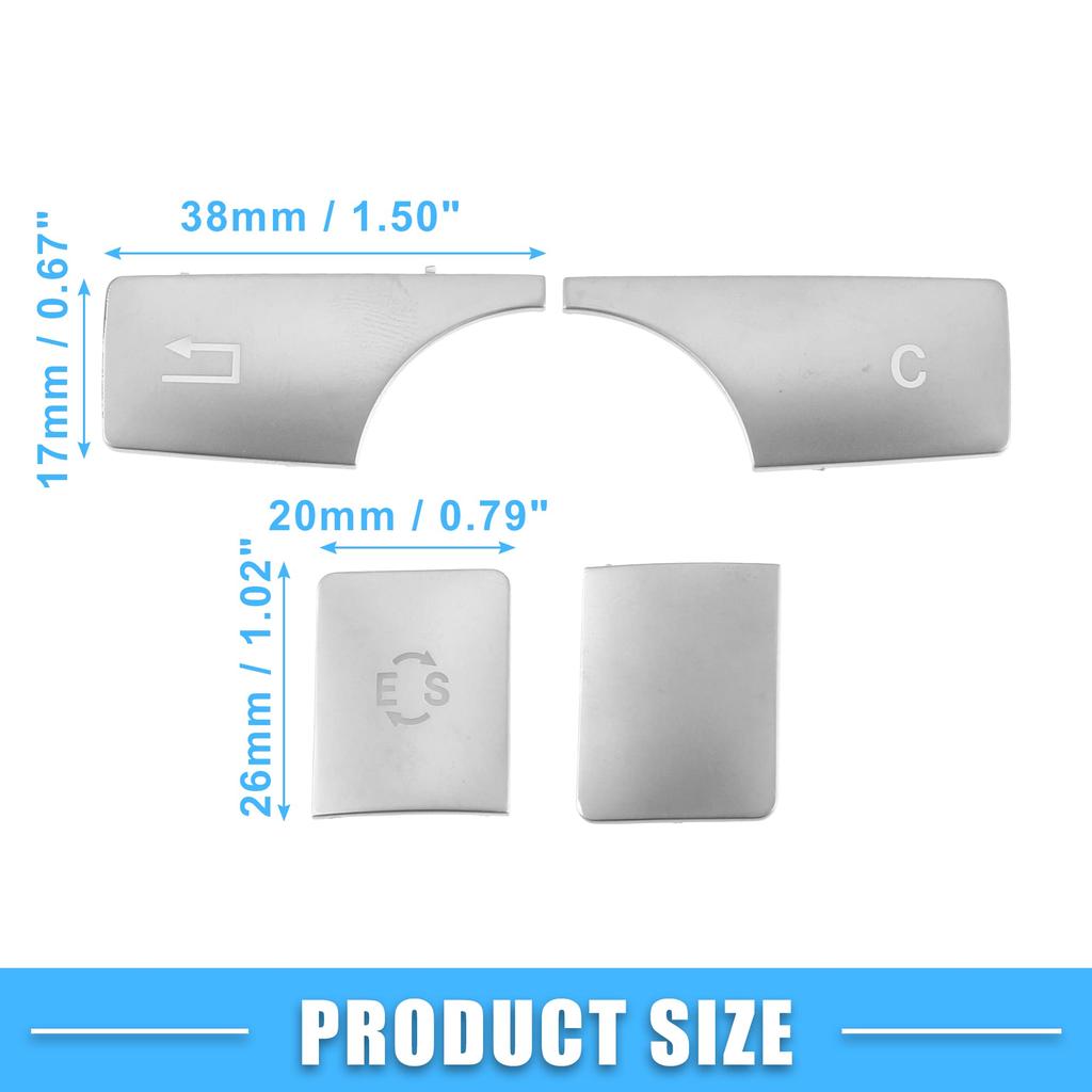 A ABSOPRO Multimedia Radio Button Cover Sticker CD Control Button Cover Fits Mercedes-Benz E Class ABS Silver Tone