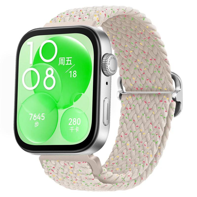 Gevlochten Nylon Lusband voor Huawei Watch Fit 4/3 Verstelbare Elasticiteit Armband Polsband Huawei Watch Fit 4/4 Pro Accessoires