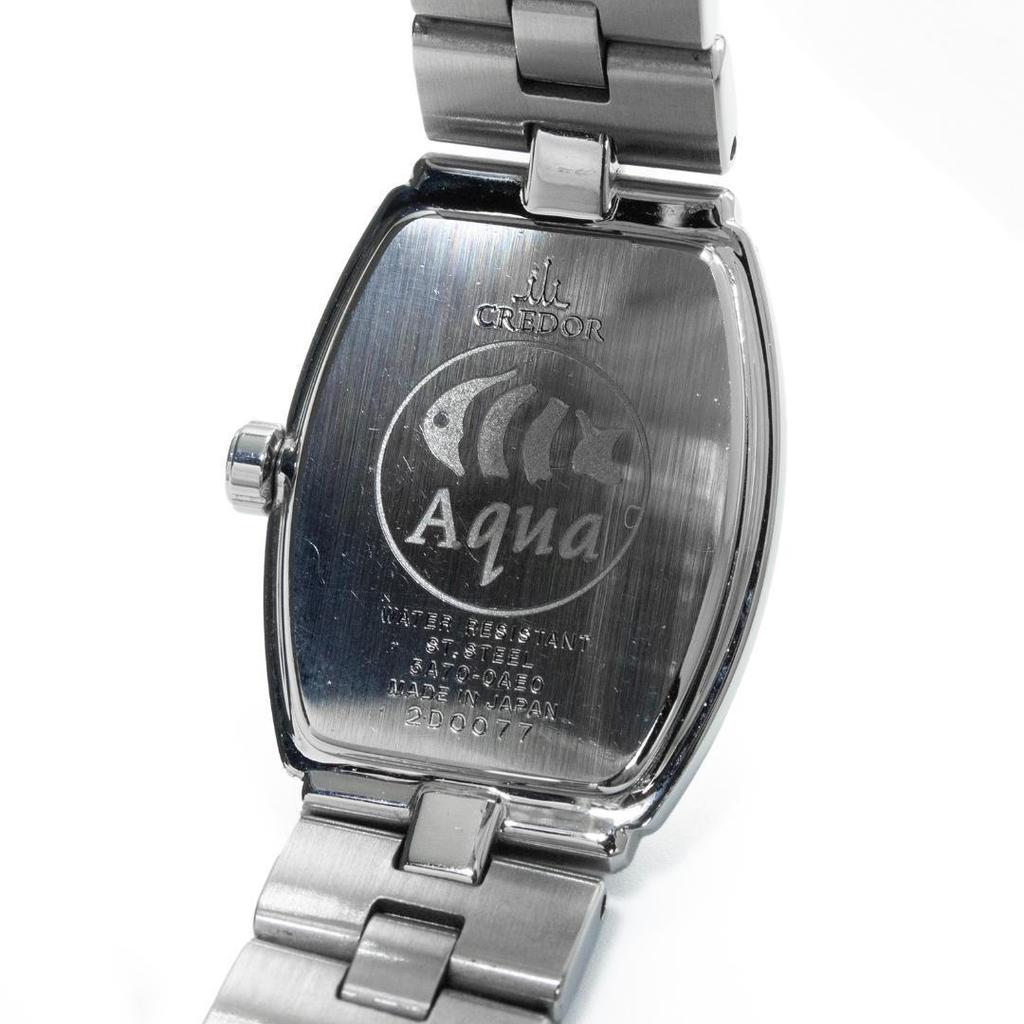 [USED] Seiko Women's Credor Aqua Watch In White and Blue with Logo, Rare