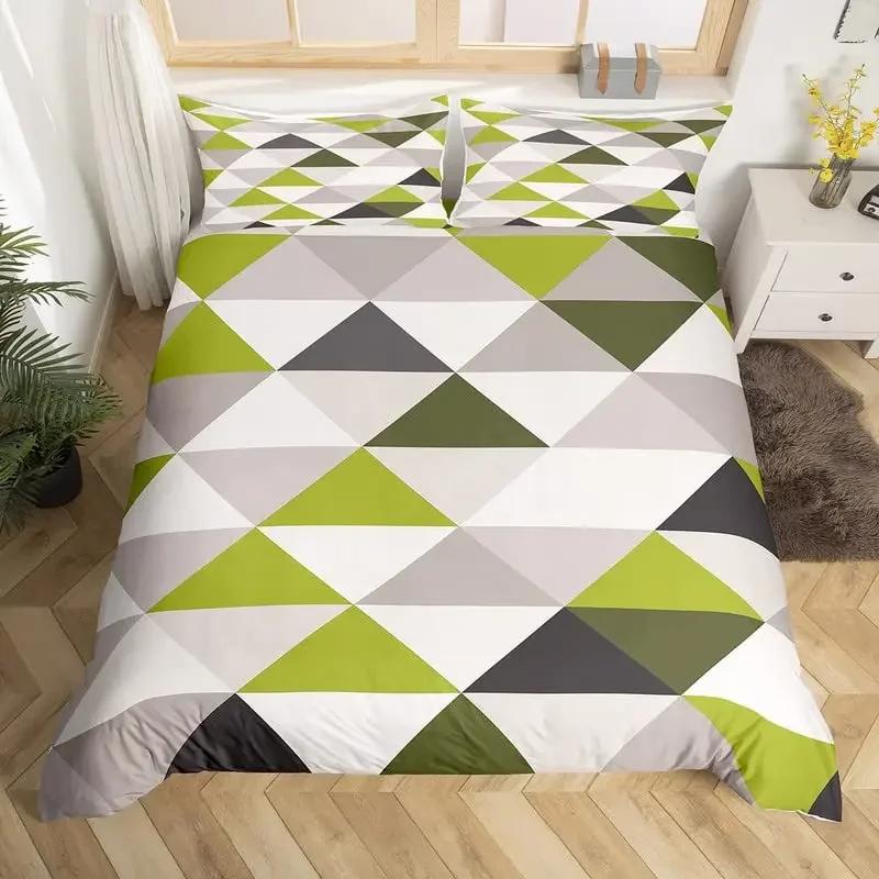Comforter Geometric Single King Buffalo Check Comforter Modern Art Plaid Bedding Set Microfiber Geometry