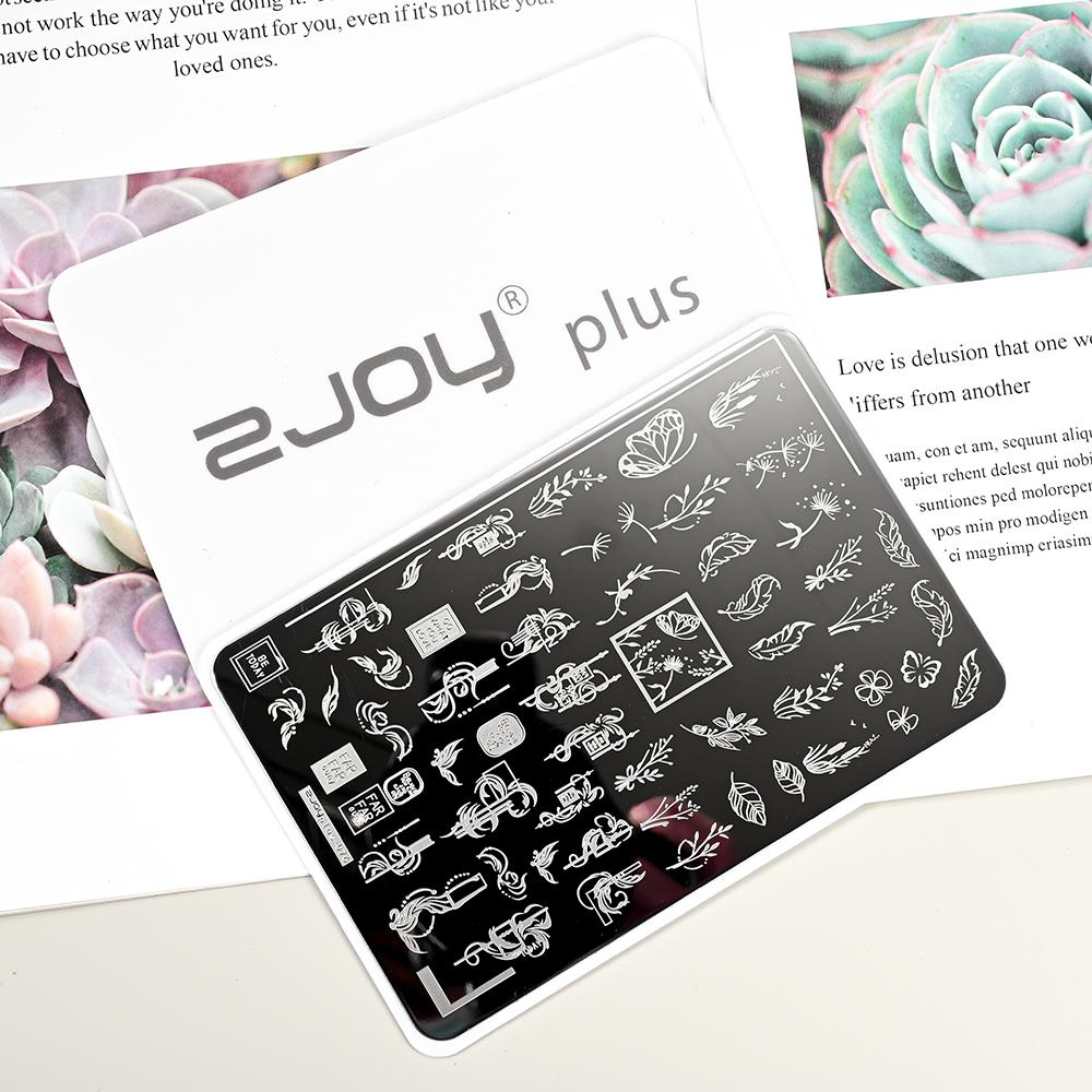 Destičky na ražení nehtů Zimní linky svetru s pruhovaným vzorem Šablony na nehty DIY geometrický kostkovaný design nehtová deska Obrázek Decoratio