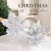 Hanging Artificial Glitter Christmas Flower Sequins Christmas Tree Ornaments  Wedding Party Decor